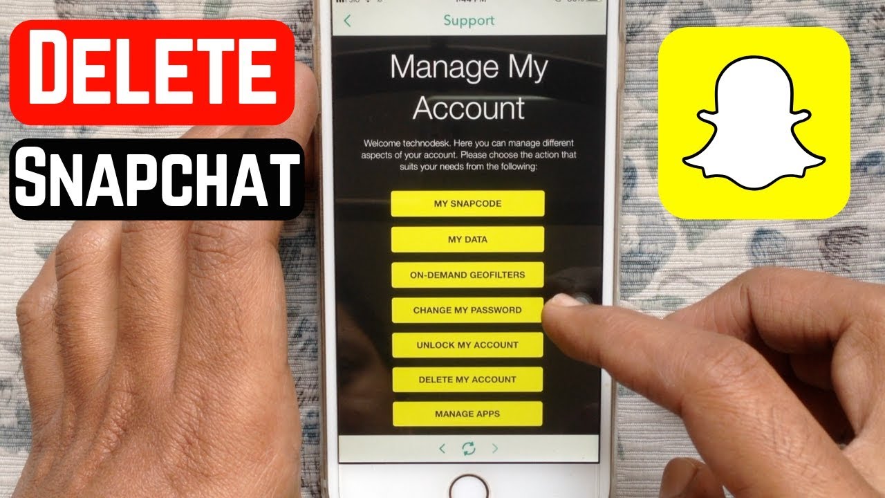 How to delete Snapchat accuont